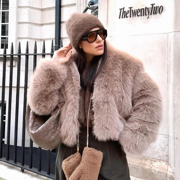 Sabrina Faux Fur Jacket - Picture 11 of 11